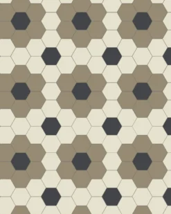 Klinker - Darlington Hexagon 10x10 cm mullvadsgrå/gulvit/svart