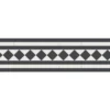 Klinkerfris - Klassisk 220 mm svart/vit