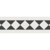 Klinkerfris - Klassisk 120 mm vit/svart