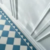 Klinkerfris - 150 mm ljusblå/vit