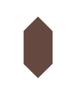 Klinker - Hexagondiamant 7 x 15 cm chokladbrun