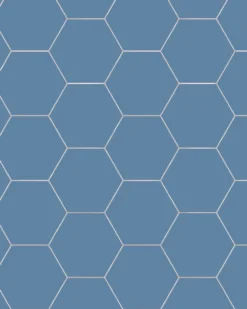 Klinker - Hexagon 15 x 15 cm blå