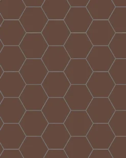 Klinker - Hexagon 10 x 10 cm chokladbrun