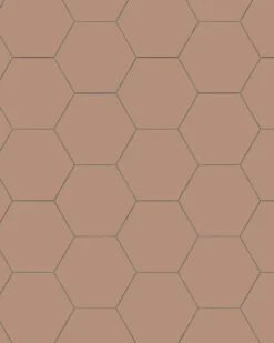 Klinker - Hexagon 15 x 15 cm gammelrosa