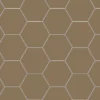 Klinker - Hexagon 15 x 15 cm kaffebrun