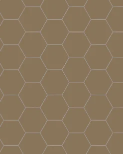 Klinker - Hexagon 10 x 10 cm kaffebrun