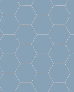 Klinker - Hexagon 15 x 15 cm ljusblå