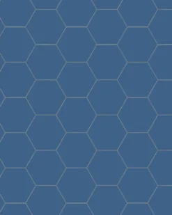 Klinker - Hexagon 10 x 10 cm mörkblå