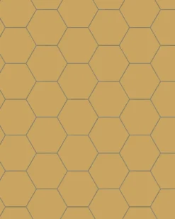 Klinker - Hexagon 10 x 10 cm ockragul