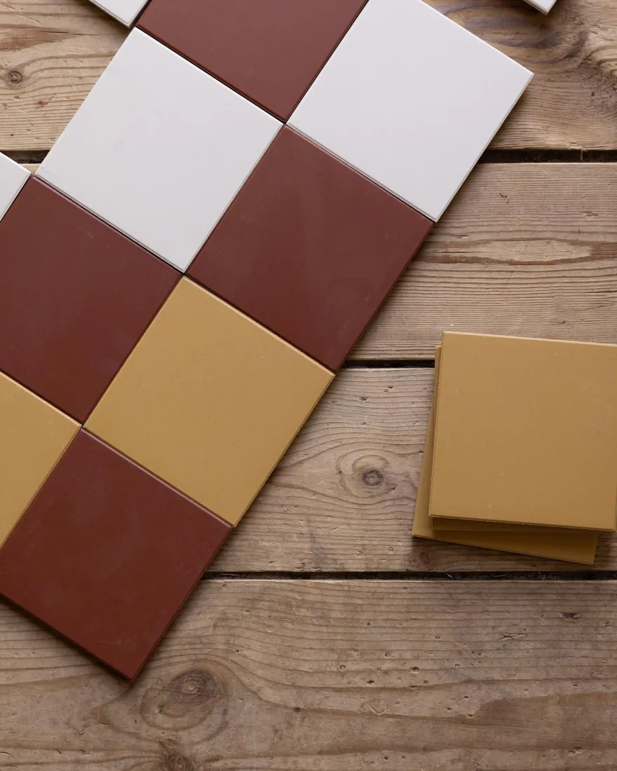 Klinker - Kvadrat 10 x 10 cm röd