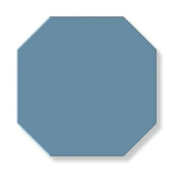 Klinker - Oktagon 15 x 15 cm blå