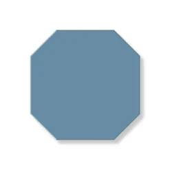 Klinker - Oktagon 10 x 10 cm blå