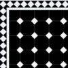 Klinker - Oktagon 15 x 15 cm svart