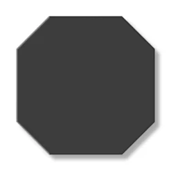 Klinker - Oktagon 15 x 15 cm svart