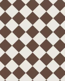 Klinker - Schackrutigt 10 x 10 cm chokladbrun/vit