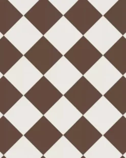 Klinker - Schackrutigt 15 x 15 cm chokladbrun/vit