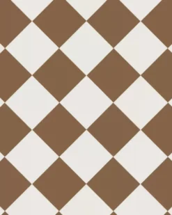 Klinker - Schackrutigt 15 x 15 cm havana/vit