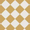 Klinker - Schackrutigt 15 x 15 cm ockragul/vit
