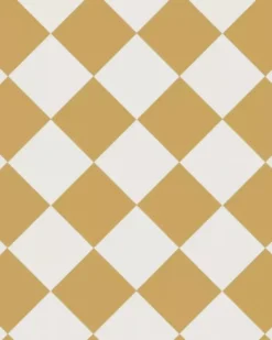 Klinker - Schackrutigt 15 x 15 cm ockragul/vit