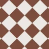 Klinker - Schackrutigt 15 x 15 cm röd/vit