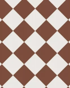 Klinker - Schackrutigt 15 x 15 cm röd/vit