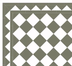 Klinker - Schackrutigt 15 x 15 cm vit/grön - Australian green