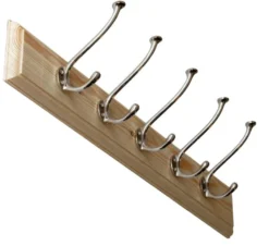 Kroklist 65 cm furu med hattkrok - Bårebo nickel