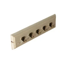Kroklist 35 cm furu med mässingskrokar - Bårebo liten