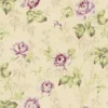 Lim & Handtryck Tapet - Belle epoque beige/grön/ljuslila