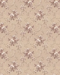 Lim & Handtryck Tapet - Hovdala blomma beige/champagne