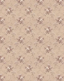 Lim & Handtryck Tapet - Hovdala blomma beige/champagne