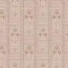 Lim & Handtryck Tapet - Jugendros beige/guld