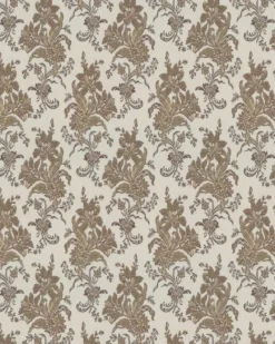 Lim & Handtryck Tapet - Liljor beige/guld