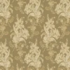 Lim & Handtryck Tapet - Liljor oliv/guld