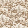 Lim & Handtryck Tapet - Skeppsmotiv brun
