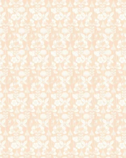 Lim & Handtryck Tapet - Solsidan rosa/vit