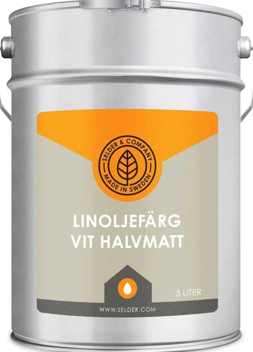 Linoljefärg Selder & Co - Vit halvmatt