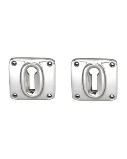 Nyckelskylt - Fyrkantig nickel 45 mm