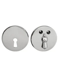 Nyckelskylt - 55 mm nickel med kläpp