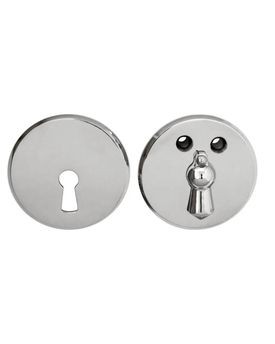 Nyckelskylt - 55 mm nickel med kläpp