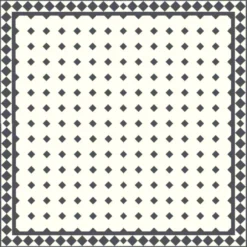 Oktagonklinker - 10 x 10 cm vit/svart