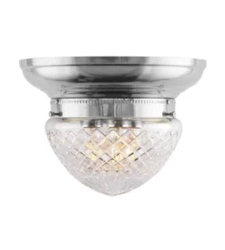 Plafond - Taklampa Frödingplafond 200 nickel, slipat klarglas