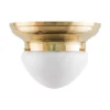Plafond - Taklampa Frödingplafond 200 mässing, opalvit skärm