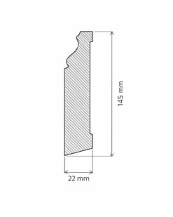 Provbit - Golvsockel - Klassisk 145 mm
