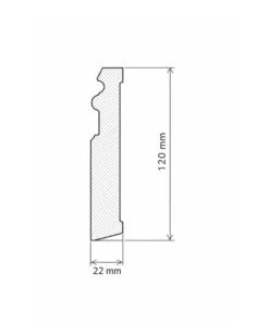 Provbit - Golvsockel - Tradition 120 mm