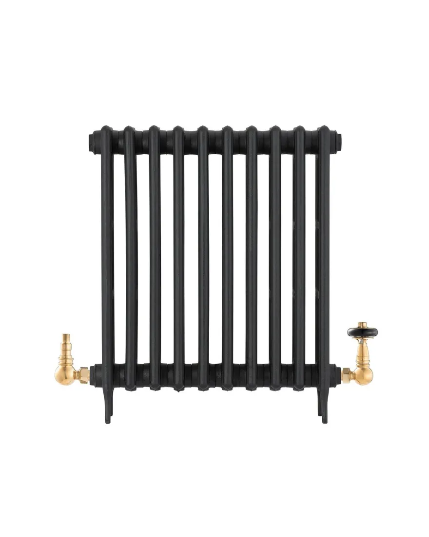 Radiatorventil termostat - York (vinklad) mässing/trä