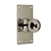 Rund knopp med bottenplatta - Nickel 40 x 70 mm