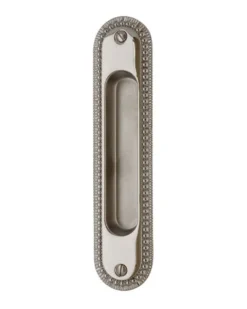 Skjutdörrshandtag - Sekelskifte nickel 158x36 mm