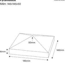 Stolphatt - Stolplock 145 x 145 mm