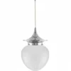Taklampa - Dahlberg sladdpendel 100 nickel, mattglas droppe